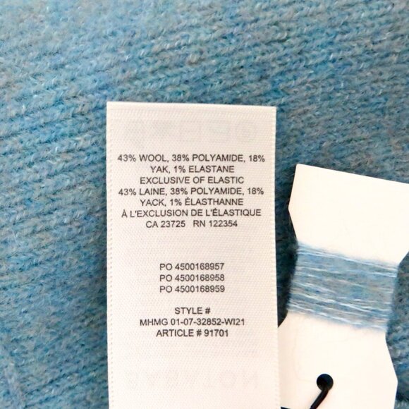 NEW! Babaton Aritzia Pull On Mini Skirt Wool Blend Light Blue SZ S - Picture 6 of 6